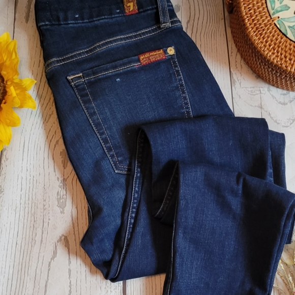 7 for All Mankind Womens B(air) The Ankle Skinny Jeans Sz 27 - Picture 1 of 5